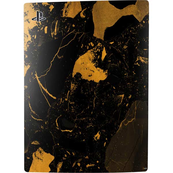 Dark Gold Marbled PlayStation 5 Console Skin