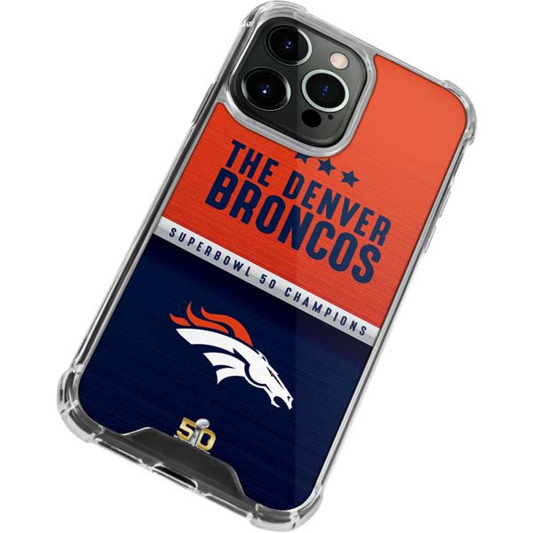 Skinit Clear Phone Case Compatible with Google Pixel 7 - Officially Licensed NFL Denver Broncos Design