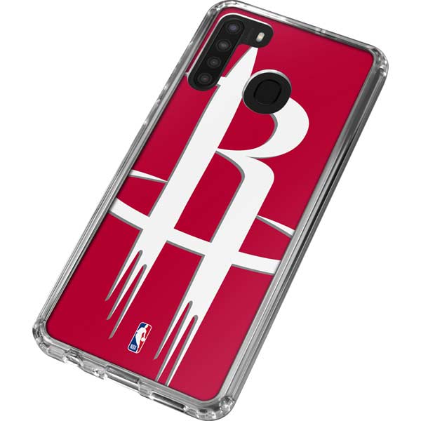 Houston Rockets Text Backdrop Design Galaxy Clear Case