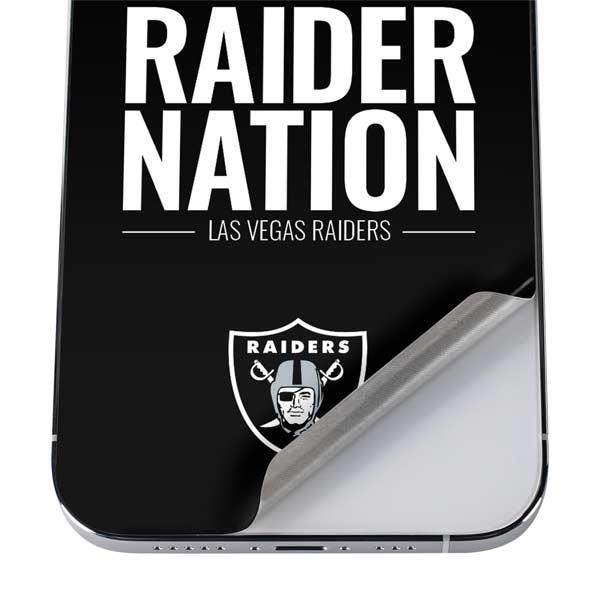 Las Vegas Raiders iPhone Text Backdrop Design Glitter Case 