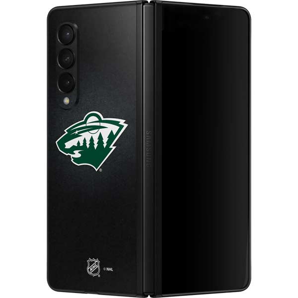 Minnesota Wild Black Background Skin For Galaxy Z Fold3 5g 