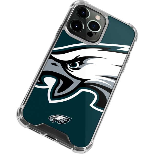 Skinit Clear Phone Case Compatible with iPhone 11 - Officially Licensed NFL Philadelphia Eagles Retro Logo Design