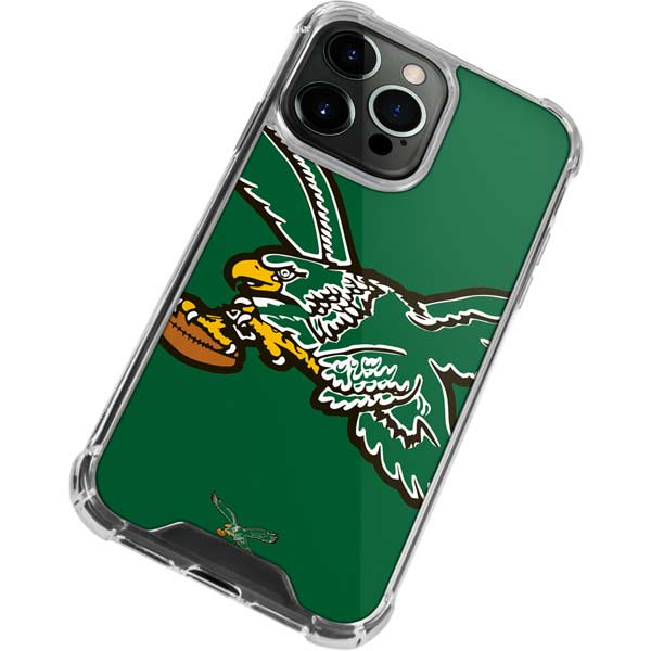 Skinit Clear Phone Case Compatible with iPhone 11 - Officially Licensed NFL Philadelphia Eagles Retro Logo Design