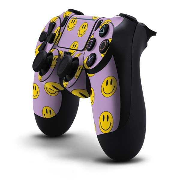 Purple Happy Face Pattern Sony PlayStation Skin