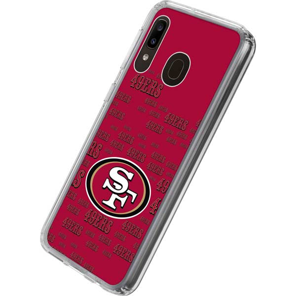 Skinit Clear Case Compatible with Samsung Galaxy S23 Ultra - Officially Licensed NFL San Franciso 49ers Black & White Design