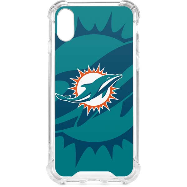 Miami Dolphins Double Vision iPhone XS Clear Case | NFL – Skinit