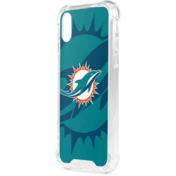 Miami Dolphins Double Vision iPhone XS Clear Case | NFL – Skinit