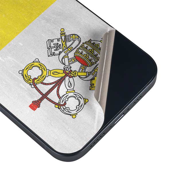iPhone 15 Vatican City Flag Distressed Skin | Decals | Wraps | Skinit