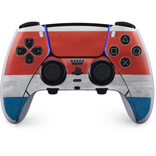 Costa Rican Flag Distressed PS5 DualSense Edge Pro Controller Skin – Skinit