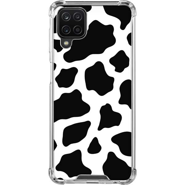 Cow Pattern Animal Print Galaxy A12 Clear Case