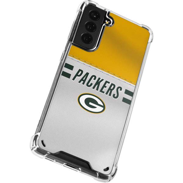 Green Bay Packers White Striped Thin Clear Case for Galaxy S21+ 5G - Skinit