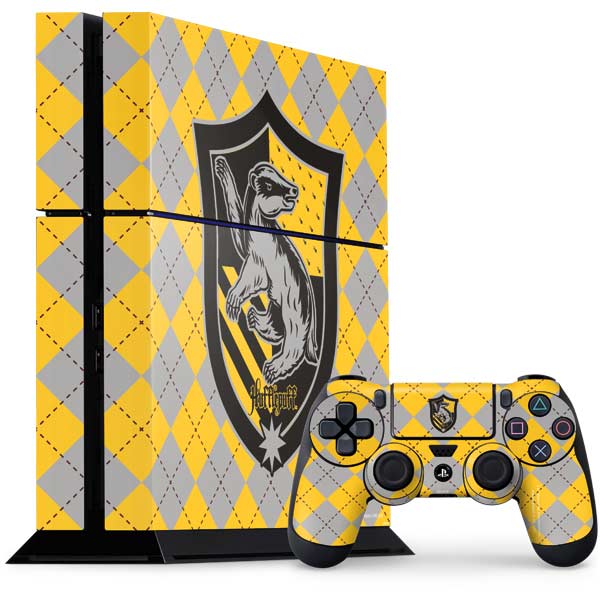 Wizarding World Harry Potter Hufflepuff Crest PS4 Console and Controller  Bundle Skin