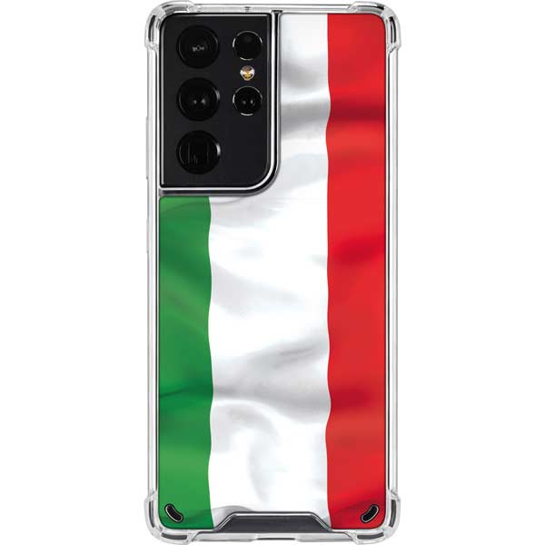 Italy Flag Clear Phone Case for Galaxy S21 Ultra 5G - Skinit