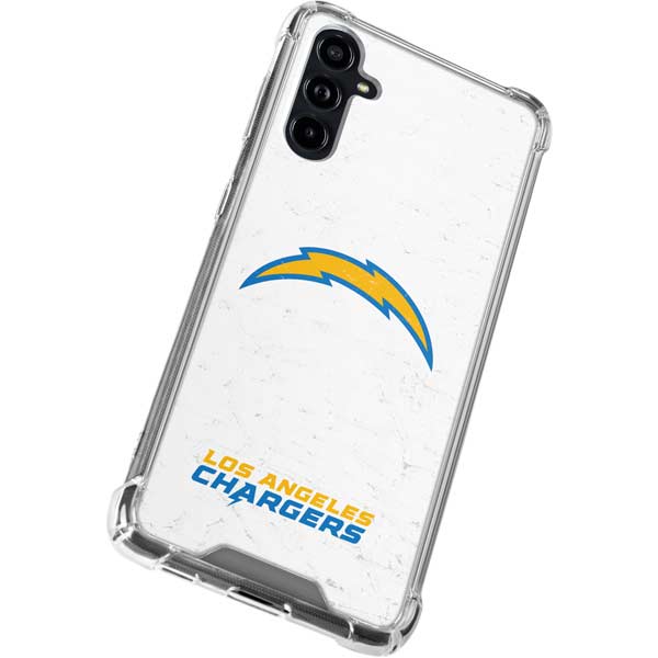 Los Angeles Chargers Distressed Galaxy A54 5G Clear Case | Skinit