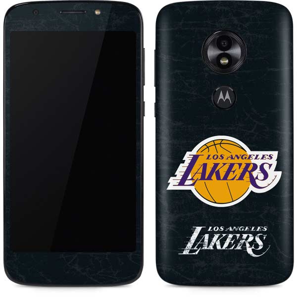 Los Angeles Lakers Black Primary Logo Motorola E Series Skin | NBA – Skinit