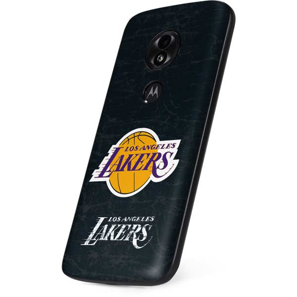 Los Angeles Lakers Black Primary Logo Motorola E Series Skin | NBA – Skinit