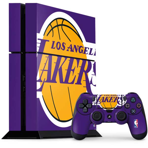 NBA Los Angeles Lakers Large Logo PS4 Console and Controller Bundle Skin