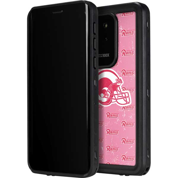 Los Angeles Rams Pink Logo Blast Waterproof Case | NFL – Skinit