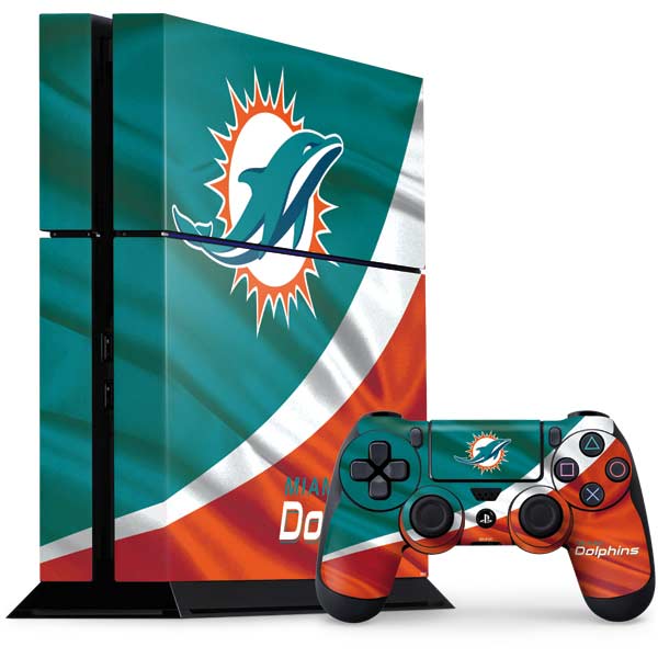 Skinit Decal Gaming Skin Compatible with PS4 Console - Officially Licensed  NFL Miami Dolphins Retro Logo Design