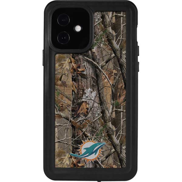 Miami Dolphins Realtree AP Camo iPhone 12 Waterproof Case