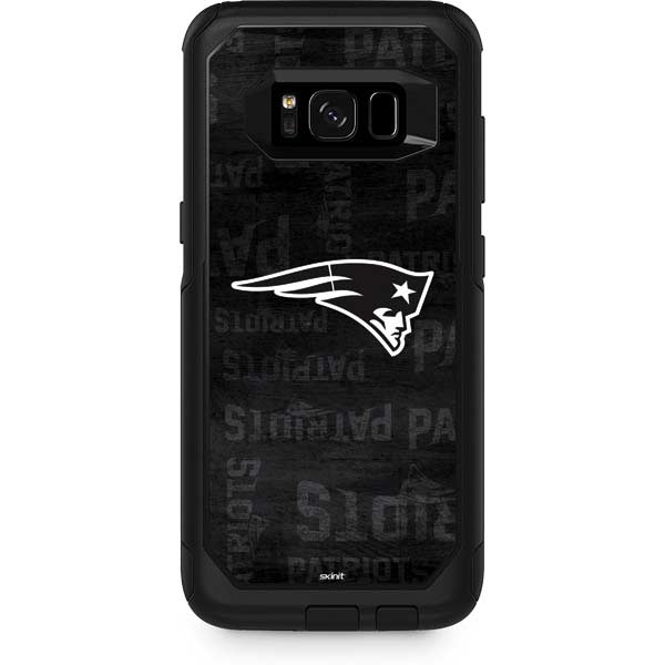 New England Patriots Black & White OtterBox Commuter Galaxy Skin | Skinit