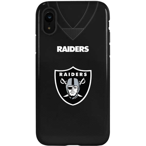 Skinit Pro Phone Case Compatible with iPhone XR - Officially Licensed NFL  Las Vegas Raiders Black & White Design