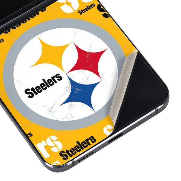 Pittsburgh Steelers Yellow Blast Skin for Galaxy Z Flip5 5G | Skinit