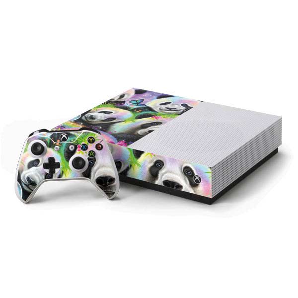 Rainbow Pandas with Butterflies by Sheena Pike Xbox One S All-Digital ...