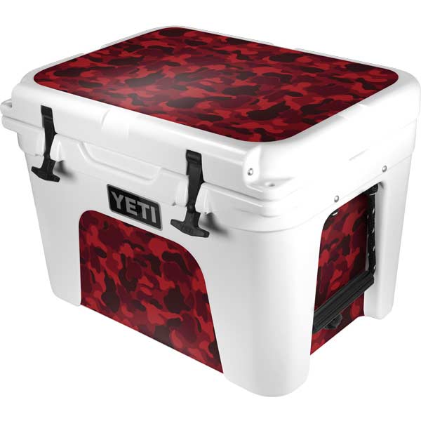 MightySkins YETUND45-Red Camo Skin Compatible with YETI Tundra 45 qt. Cooler  Wrap Cover Sticker - Red Camo 