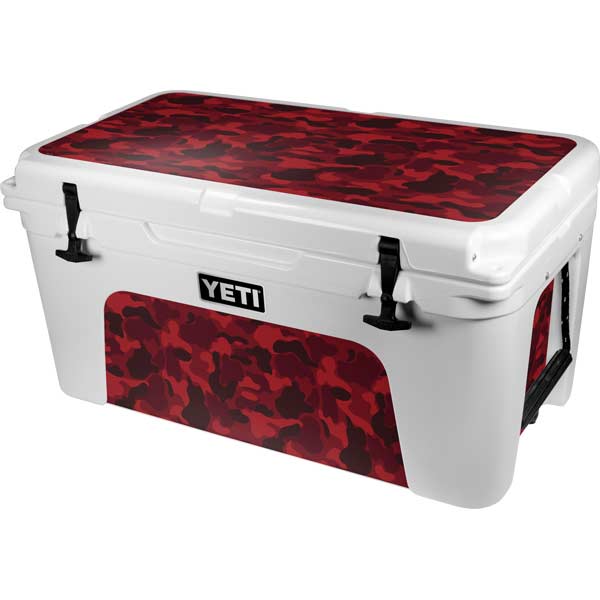 MightySkins YETUND45-Red Camo Skin Compatible with YETI Tundra 45 qt. Cooler  Wrap Cover Sticker - Red Camo 