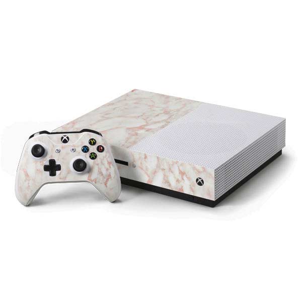Skinit Decal Gaming Skin Compatible with PS5 Console and Controller -  Skinit Originally Designed Rose Gold and Black Marble Design
