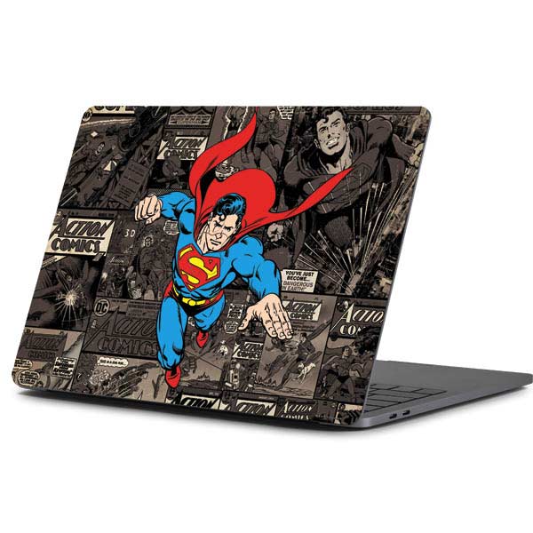 DC Comics Superman Vintage Action pose pattern Apple MacBook Pro 13-inch  Skin