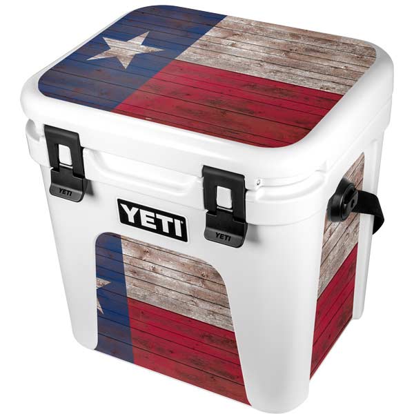 Vinyl Cooler Wrap fits YETI GoBox 60, Decal Skin Sticker LID - Red Line  Flag