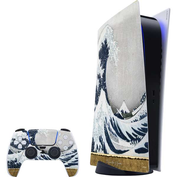 Skin Ps5 Wave Off Kanagawa, skin controller Playstation 5, adesivi