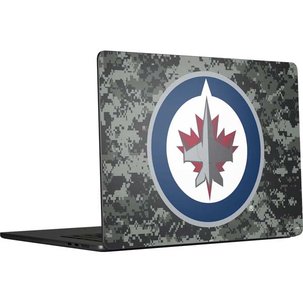  Skinit Decal Laptop Skin Compatible with MacBook 13-inch -  Officially Licensed NHL New Jersey Devils Solid Background Design :  Electronics
